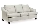 Genuine Leather 3 Seater Sofa in Coconut White/ Grey Colour - Calista