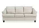 Genuine Leather 3 Seater Sofa in Coconut White/ Grey Colour - Calista