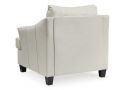 Genuine Leather Armchair 1 Seater in White/ Grey Colour - Calista