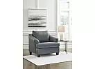 Genuine Leather Armchair 1 Seater in Coconut White/ Grey Colour - Calista