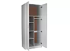 Black/ White 2 Door Wardrobe with 5 Shelves And Hanging Rail - Rowan