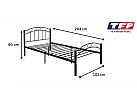 King Single Metal Bed Frame in Black with Sturdy and Fashionable Design - Cleveland