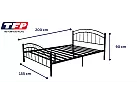 Queen Metal Bed Frame in Black with Sturdy and Fashionable Design - Cleveland