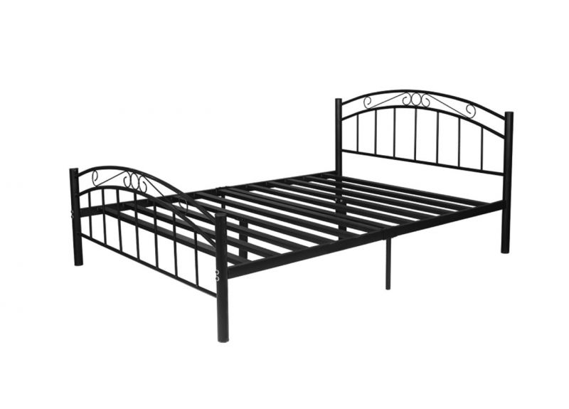 Double Size Metal Bed Frame in Black with Sturdy and Fashionable Design - Cleveland