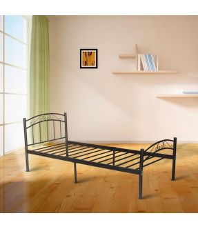Single Size Metal Bed Frame in Black with Sturdy and Fashionable Design - Cleveland