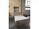 Wooden/Timber Contemporary Queen Bed Frame with Dark Oak/ Walnut Colour - Jason