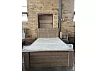 Wooden/Timber Contemporary Queen Bed Frame with Dark Oak/ Walnut Colour - Jason