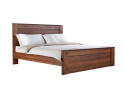 Wooden/Timber Contemporary Queen Bed Frame with Dark Oak/ Walnut Colour - Jason