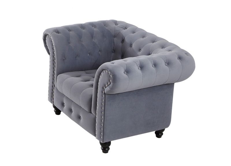 Yallambie Chesterfield Style Fabric Lounge Suite Set (3 Seater+2 Seater+Arm Chair)