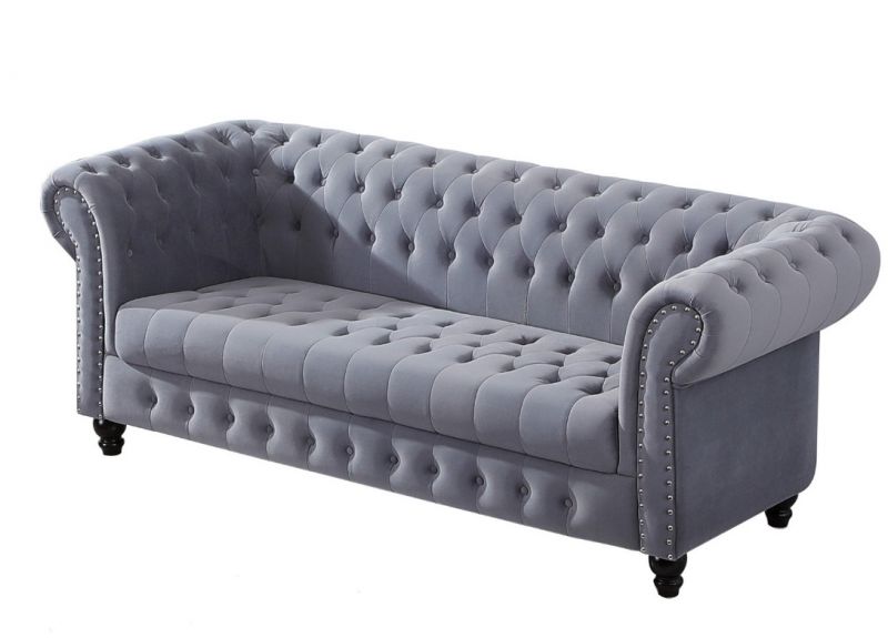 Yallambie Chesterfield Style Fabric 3 Seater Sofa - Floor Stock