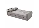 Light/ Dark Grey Comfort King Single 3-Seater Sofa Bed with Storage - Jacka