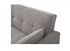 Light/ Dark Grey Comfort King Single 3-Seater Sofa Bed with Storage - Jacka