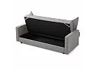 Light/ Dark Grey Comfort King Single 3-Seater Sofa Bed with Storage - Jacka