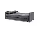 Light/ Dark Grey Comfort King Single 3-Seater Sofa Bed with Storage - Jacka