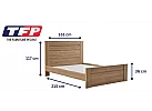 Wooden/Timber Contemporary Queen Bed Frame with Dark Oak/ Walnut Colour - Jason