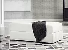 White Fabric Lounge Suite Set  (Armchair + 2 Seater + 3 Seater + Ottoman) - Kialla