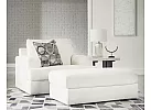 White Fabric Lounge Suite Set  (Armchair + 2 Seater + 3 Seater + Ottoman) - Kialla