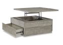 Wooden Square Lift Top Coffee Table with Storages in Urban Style - Jamieson