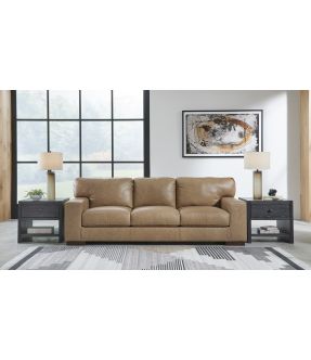 Genuine Leather 3 Seater in Brown Sofa - Laguna