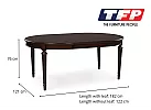 Brown Wooden Oval Traditional Dining Extension Table (4 to 6 Seaters) - Lavinson