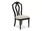 Fabric Upholstered Wooden Ribbonback Traditional Brown Dining Chair - Lavinson