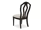 Fabric Upholstered Wooden Ribbonback Traditional Brown Dining Chair - Lavinson