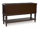 Brown Solid Wooden Rectangular Buffet Table with 4 Drawers and Shelf - Lavinson