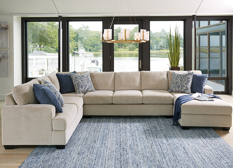 Lincoln 3 Seater Modular Fabric Sofa with Chaise
