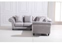St Kilda Chesterfield Style Fabric 5 Seater L-Shape Modular Lounge Suite