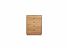 Natural Marri Timber Queen Bed with Angled Headboard and Solid Timber Slats - Lockwood 