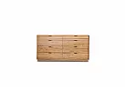 Natural Marri Timber Queen Bed with Angled Headboard and Solid Timber Slats - Lockwood 