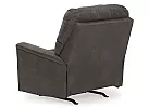 Faux Leather Manual Recliner Armchair in Smoke Colour - Nankin