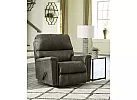 Faux Leather Manual Recliner Armchair in Smoke Colour - Nankin