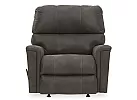 Faux Leather Manual Recliner Armchair in Smoke Colour - Nankin