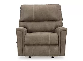 Faux Leather Manual Recliner Armchair in Brown Colour - Nankin