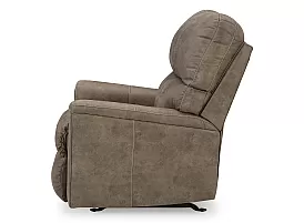 Faux Leather Manual Recliner Armchair in Brown Colour - Nankin