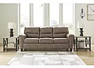 3 Seater Pull Out Queen Size Faux Leather Sofa Bed in Brown - Nankin