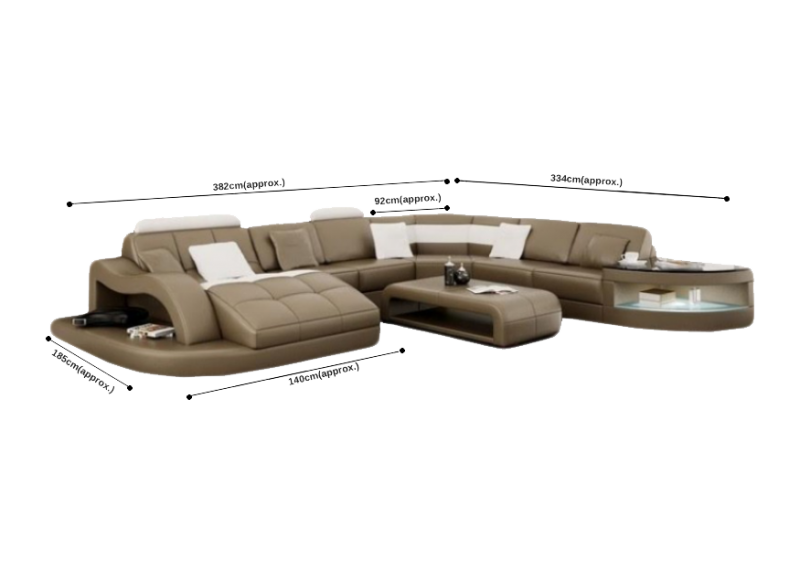 Octavia 6 Seater Leather Lounge Suite, Galore Leather Sofa Review