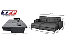 Reversible Sofa Bed with Storage Chaise and Ottoman - Prahran 3 Seater Fabric