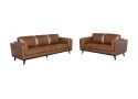 Full Premium Leather 2 Seater Brown Sofa - Ramco