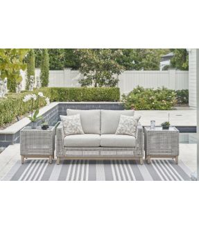 Outdoor 2 Seater with Cushions and Resin Wicker - Scotia