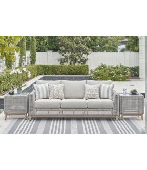 Outdoor 3 Seater with Cushions and Resin Wicker - Scotia