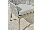 Set of 2 Outdoor Dining Armchair with Seating Cushion and Resin Wicker - Scotia