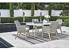 Set of 2 Outdoor Dining Armchair with Seating Cushion and Resin Wicker - Scotia