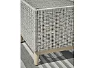 Square Outdoor Side Table with Resin Wicker - Scotia