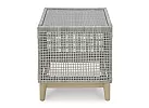 Square Outdoor Side Table with Resin Wicker - Scotia