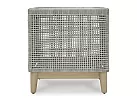 Square Outdoor Side Table with Resin Wicker - Scotia