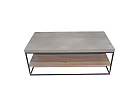 Rectangular Wooden Coffee Table with Shelf - Simon