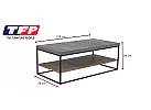 Rectangular Wooden Coffee Table with Shelf - Simon