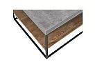 Rectangular Wooden Coffee Table with Shelf - Simon